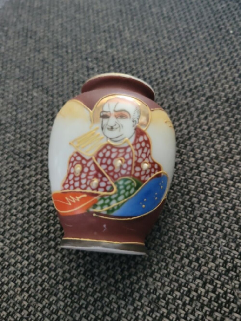 Vintage Japan Moriage Satsuma Style Miniature Vase | Made in Occupied Japan